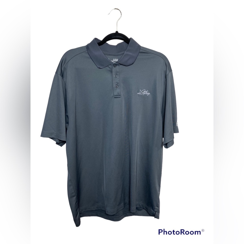 Under Armour gray short sleeve golf polo shirt. Sand Springs. XL Tall